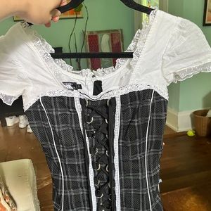 Tripp NYC Milkmaid Corset Top | OBO | Zipper Tab Is Broken